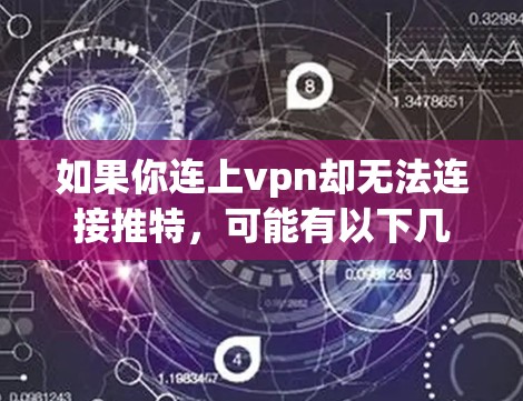 如果你连上vpn却无法连接推特,可能有以下几种原因和解决方法 如果你连上vpn却无法连接推特,可能有以下几种原因和解决方法