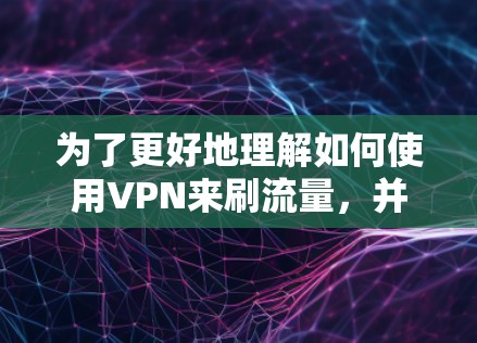 为了更好地理解如何使用VPN来刷流量,并确保个人隐私和网络安全,以下是对问题的分步解答 为了更好地理解如何使用VPN来刷流量,并确保个人隐私和网络安全,以下是对问题的分步解答