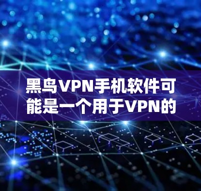 黑鸟VPN手机软件可能是一个用于VPN的软件,而不是专门保护手机数据的安全软件。以下是对该软件的详细分析 黑鸟VPN手机软件可能是一个用于VPN的软件,而不是专门保护手机数据的安全软件。以下是对该软件的详细分析