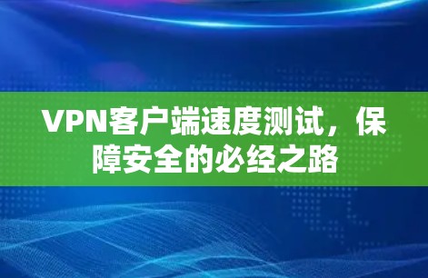 VPN客户端速度测试,保障安全的必经之路 VPN客户端速度测试,保障安全的必经之路